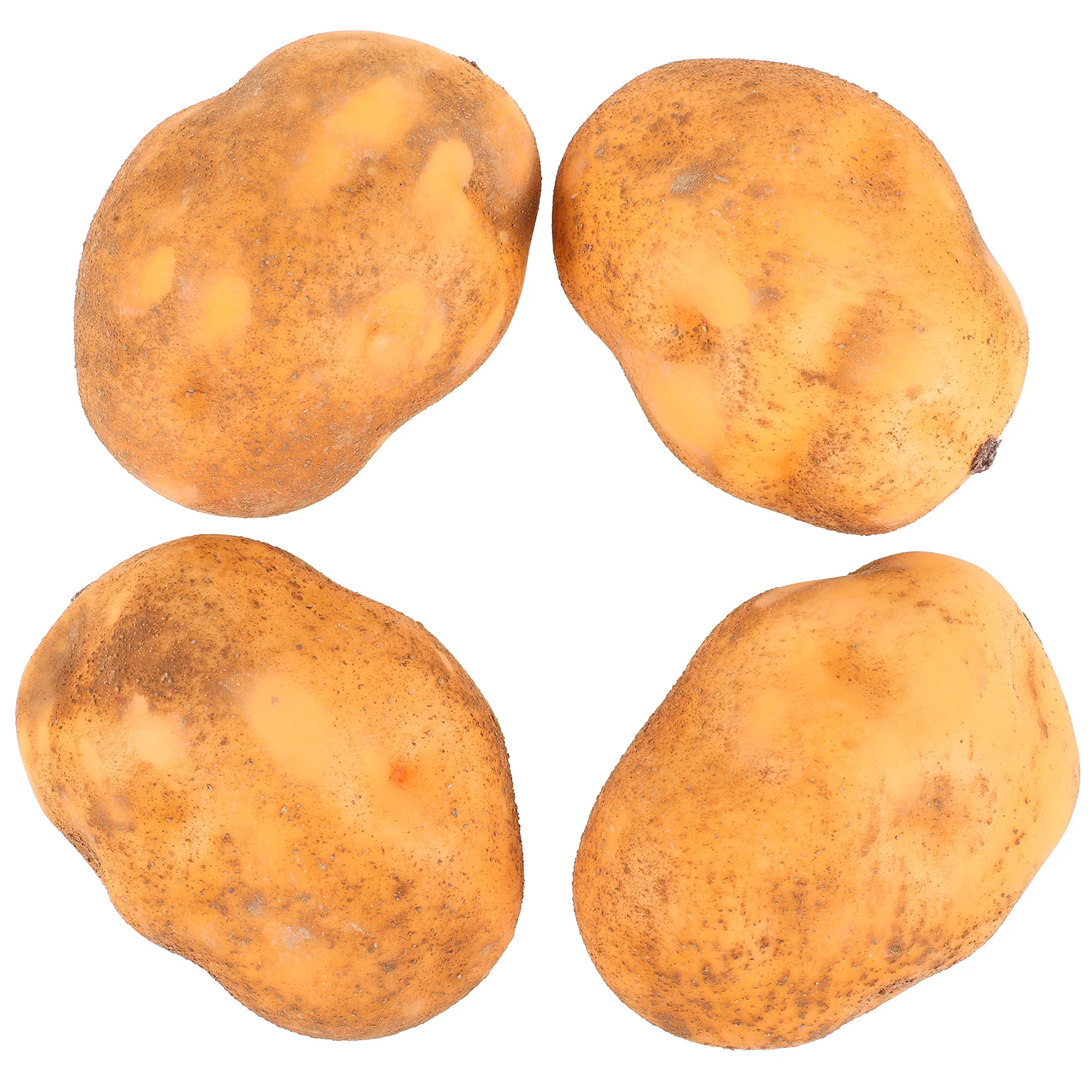 4 Pcs Simulation Food Model Simulated Potato Vegetables Artificial Ornaments Pretend