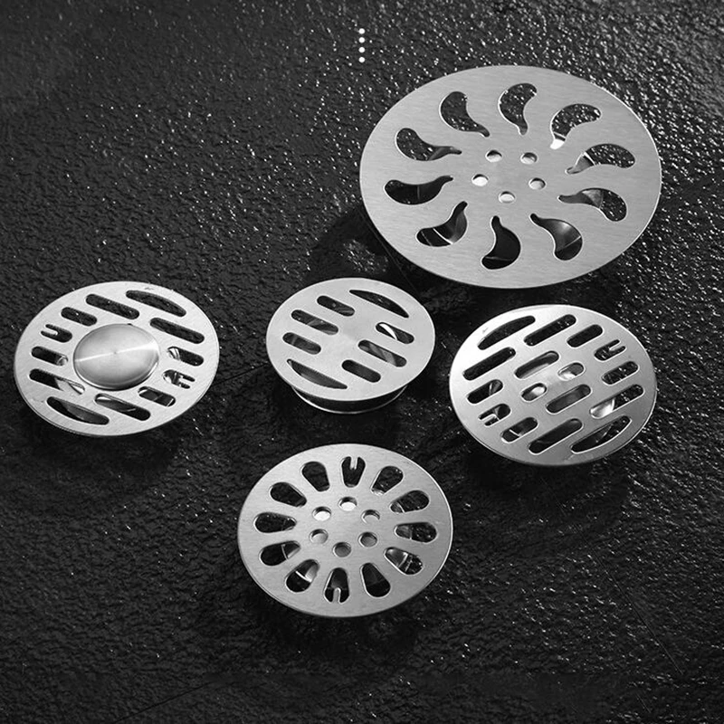 

1Pcs Stainless Steel Sewer Floor Drain Cover Filter Kitchen Anti-Clogging Sink Bathroom Accessories
