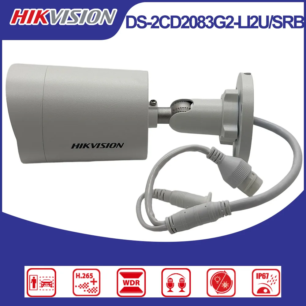Hikvision DS-2CD2083G2-LI2U/SRB 8MP Acusense Strobe Light and Audible Warning & Smart Hybrid Light Fixed Bullet Network Camera