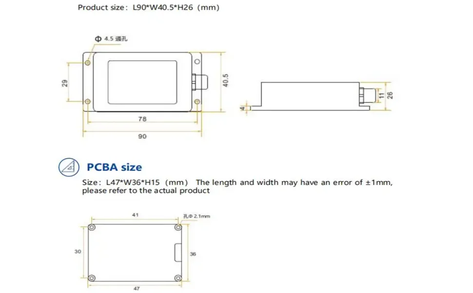 BWK218 High Precision Single Axis Inclinometer Angle Sensor 12-36V Power Supply Measuring Range ±180°