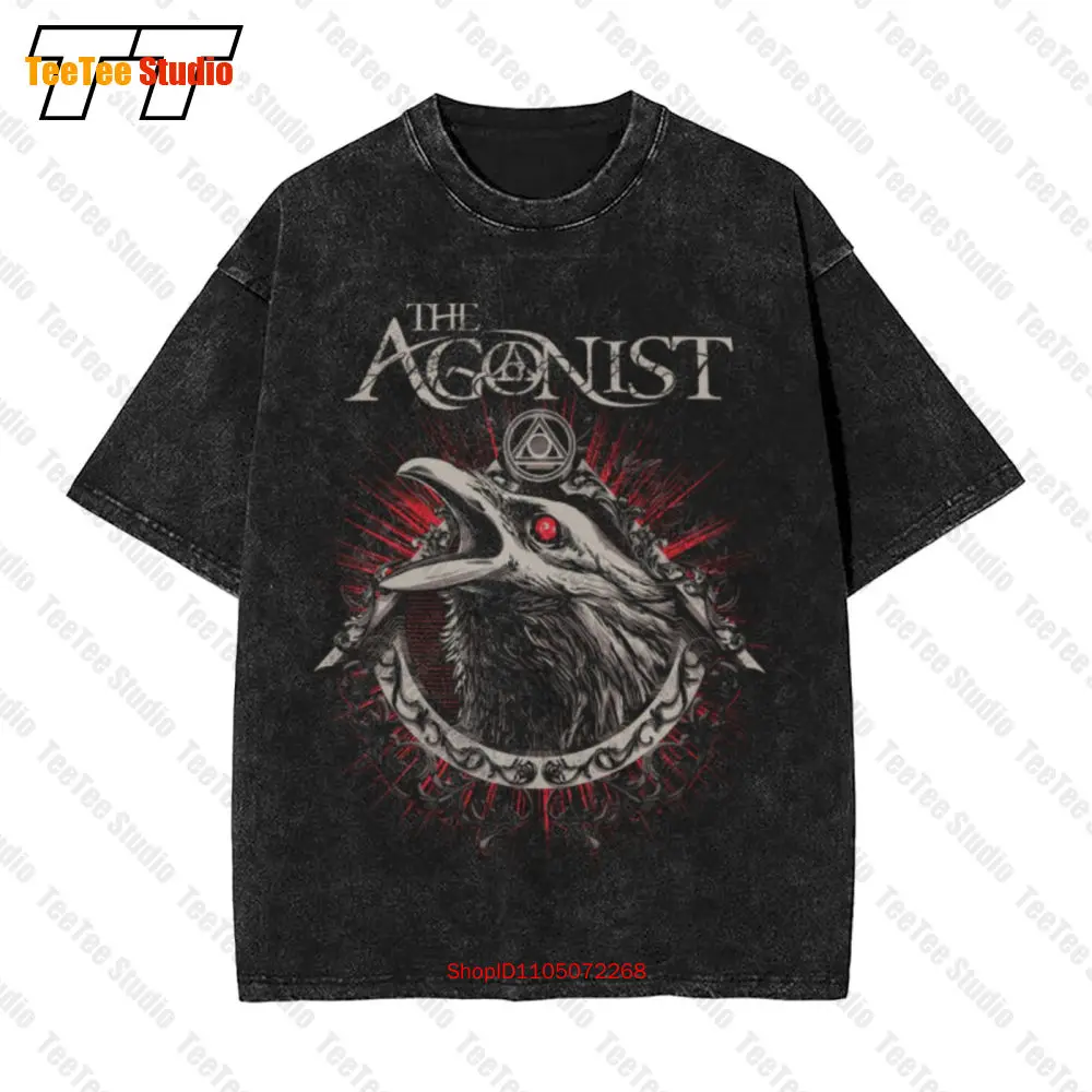 Camiseta Vintage de gran tamaño The Agonist Melodic Death Metal Band Mystic Crow M 2Xl ZEC9