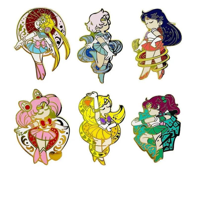 Matroos Maan Japanse Cartoon Anime Broches Reversspeldjes Voor Rugzak Emaille Pin Jongens Aktetas Badges Sieraden Accessoires