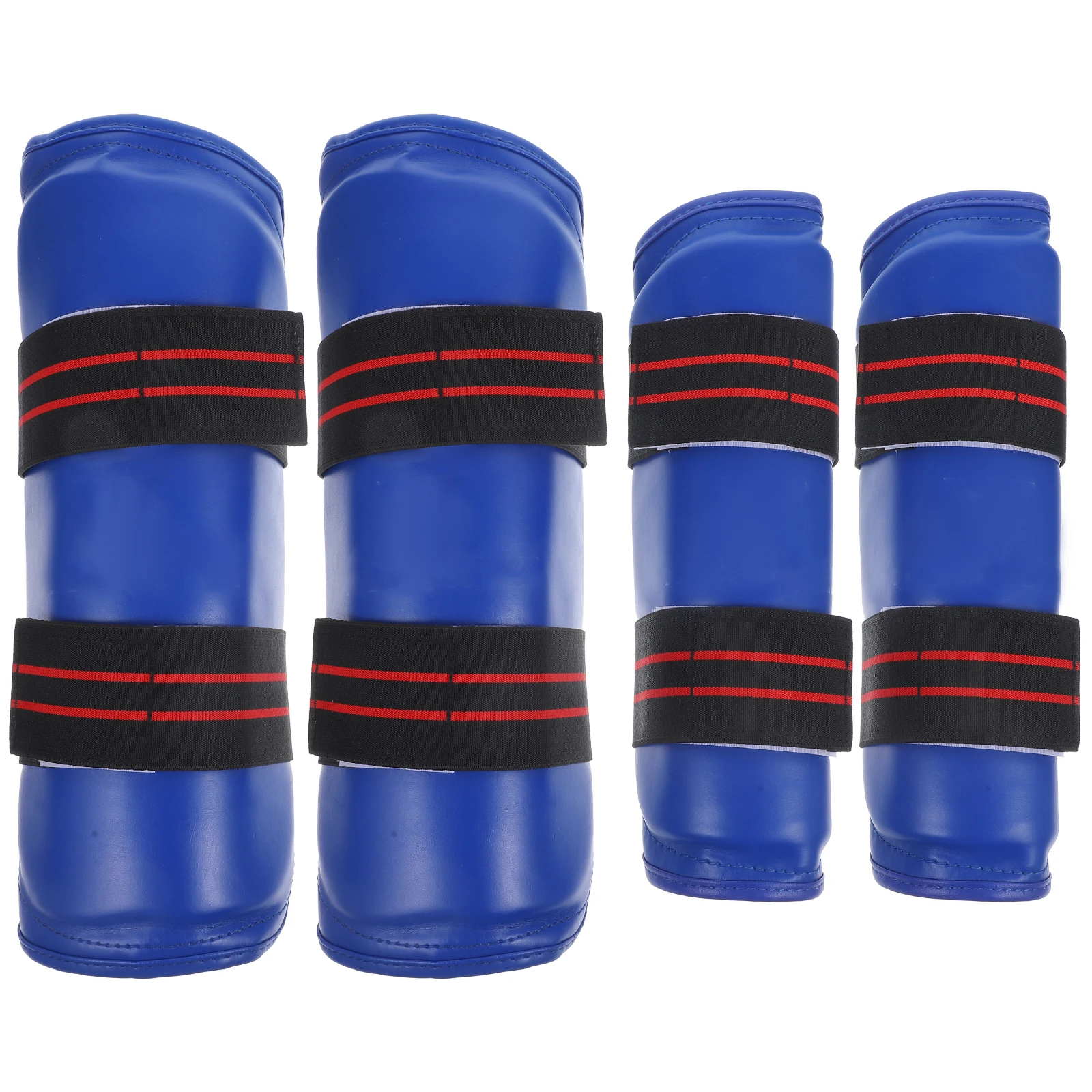 

1 Pair Taekwondo Arm Shin Guards Kickboxing Protector Mma Thai Boxing Leg Protector Wrist To Elbow Elastic Fit Thickened