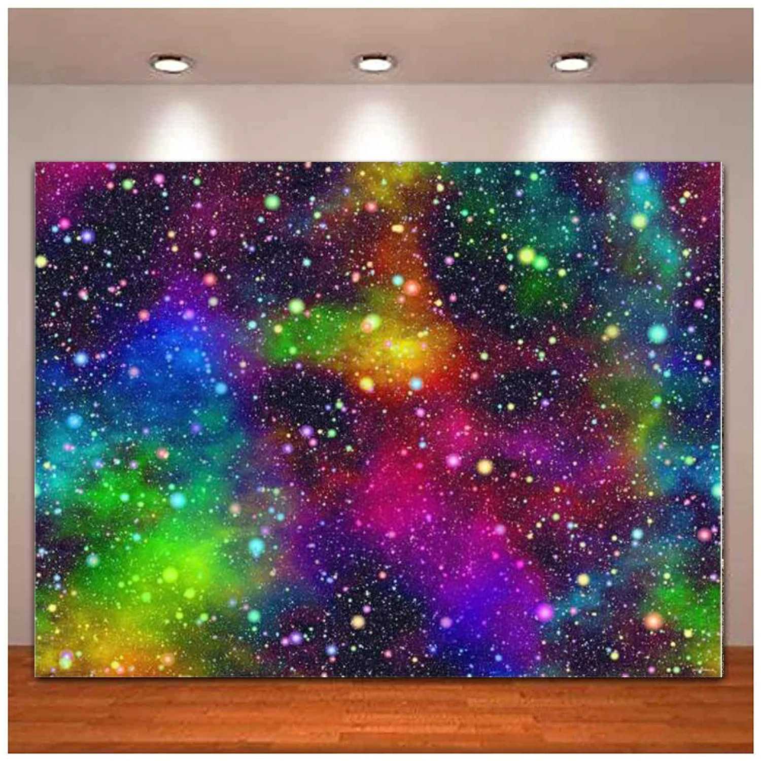 

Glow Splatter Photography Backdrop 80s 90s Dance Party Decoration Graffiti Painting Starry Sky Background Photo Booth Poster