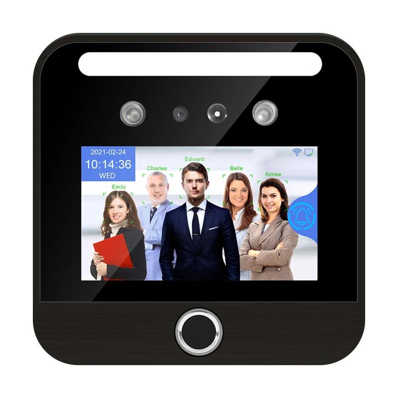 

5 Inch IPS Touch Screen Fingerprint Scanner 4G SIM Card Send Notification To Mobile Phone Biometric Face Time Attendance Machine