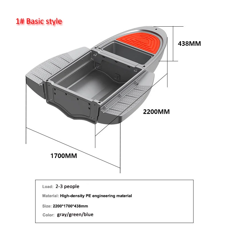 قارب صيد صغير محمول قابل للتكديس من البلاستيك قابل للطي من الألياف الزجاجية والألومنيوم قارب صيد قابل للطي من البولي إيثيلين