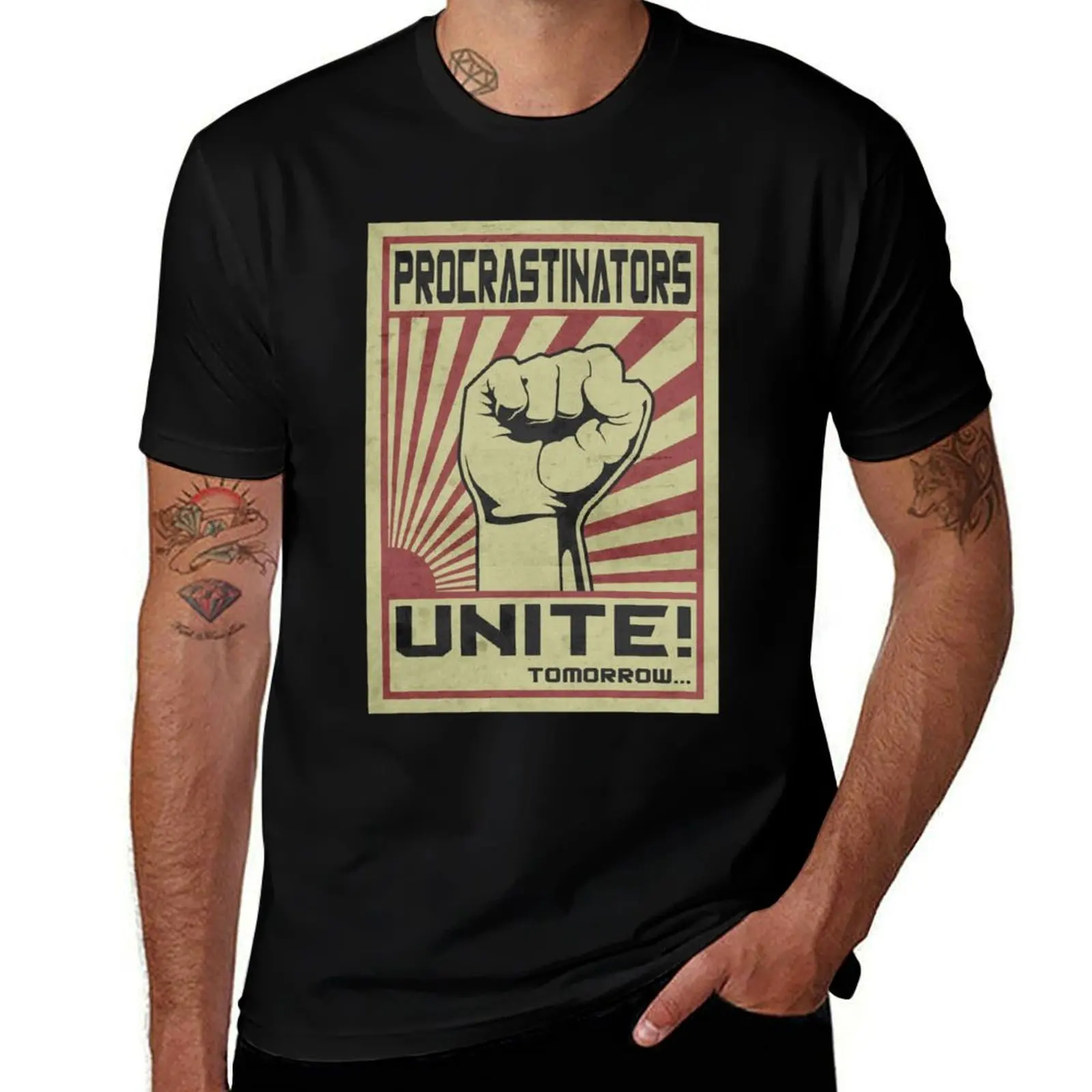 Procrastinators Unite! essentiel T-Shirt man t shirts graphic mens graphic t shirts anime t shirts oversize T-Shirt