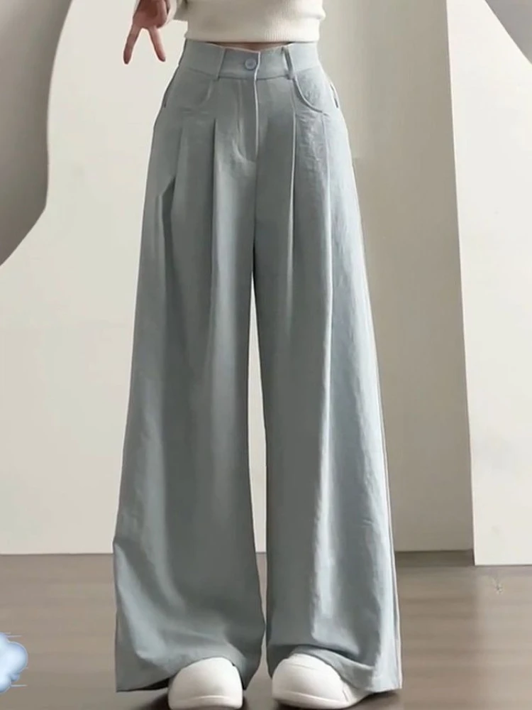 女性のズボンハイウエスト原宿快適なストレッチ韓国のファッション品質の衣装 Xxl G トレンド 2025 ワイドレッグ女性のパンツ