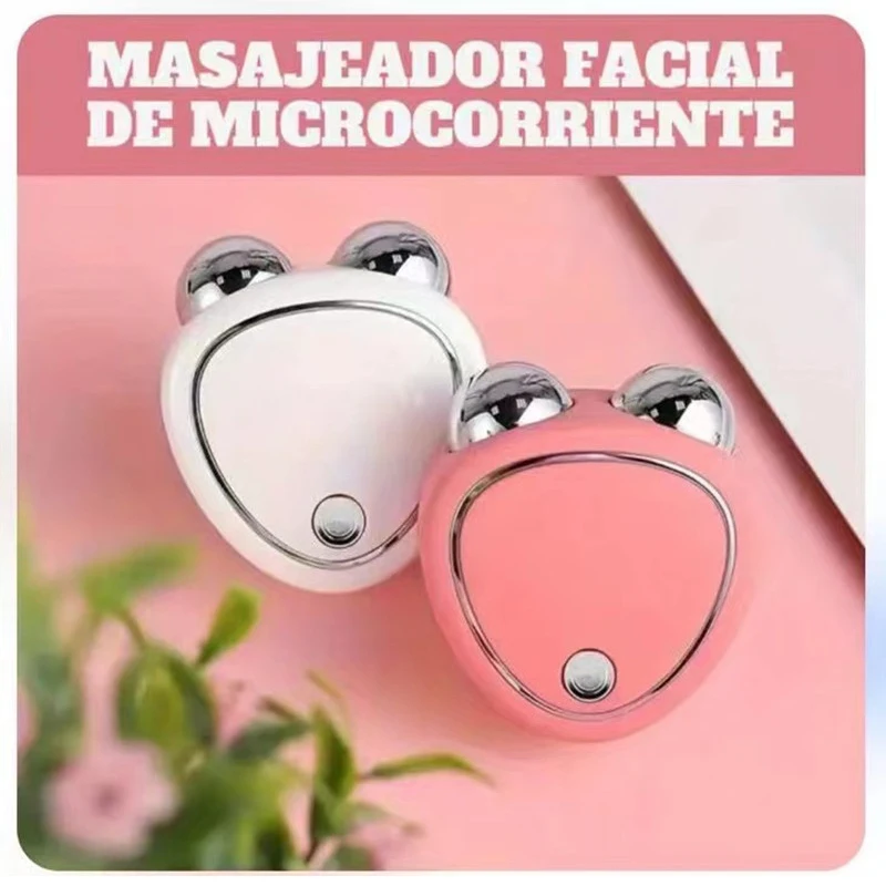 Rolo de levantamento facial elétrico, massageador EMS com gel, microcorrente, aperto da pele, rejuvenescimento, massagem facial, cuidados de beleza