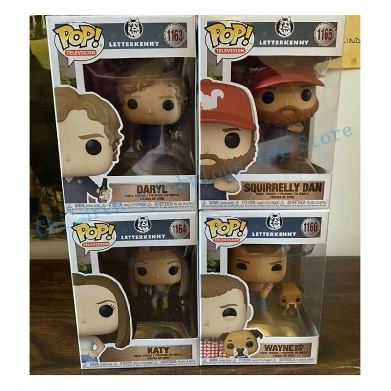 NEWest FUNKO pop Letterkenny Series Daryl #1163 Katy #1164 Wayne with Gus #1166 Vinyl Dolls Figure Model Toys For Children Gift