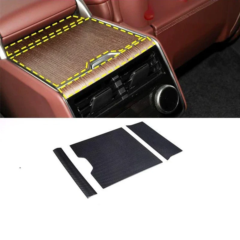 

For Land Rover Vogue Rear Dry Carbon Fiber 2023 Air Vent Cover Storage Box Panel Trim Stickers modification Accessories