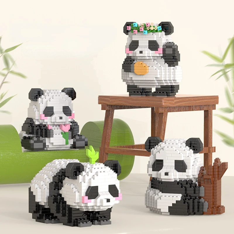 

Building Block Panda Small Particle Plastic Building Block Ornament Toy