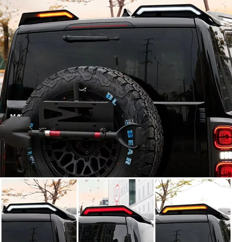 LED Segmented Roof Spoiler Rear Wing Diffuser Aerodynamic Tail Wing For Haval H9 2025 Accessories