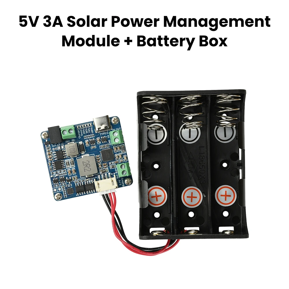 Solar Power Manager Module D For Arduino/Jetson/Raspberry Pi For Charging Li-Battery With 5V3A Output For 6~24V Solar Panel
