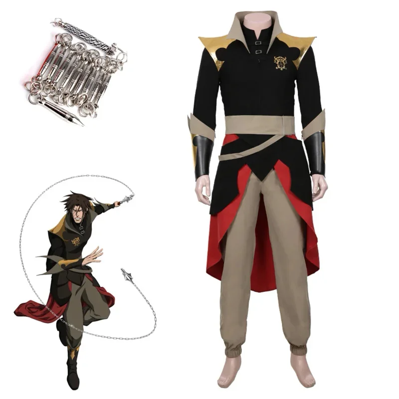 Game Castlevania Cosplay Costume Trevor Belmont Uniform Vest Whip Suit Outfits Vampire Killer Halloween Party Performance Wear