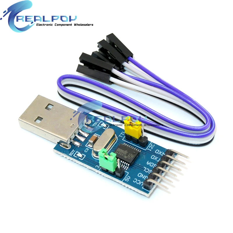 Realpoy CH341T 2 in 1 3.3V 5V module USB to I2C IIC UART USB to TTL single-chip serial port downloader CH341