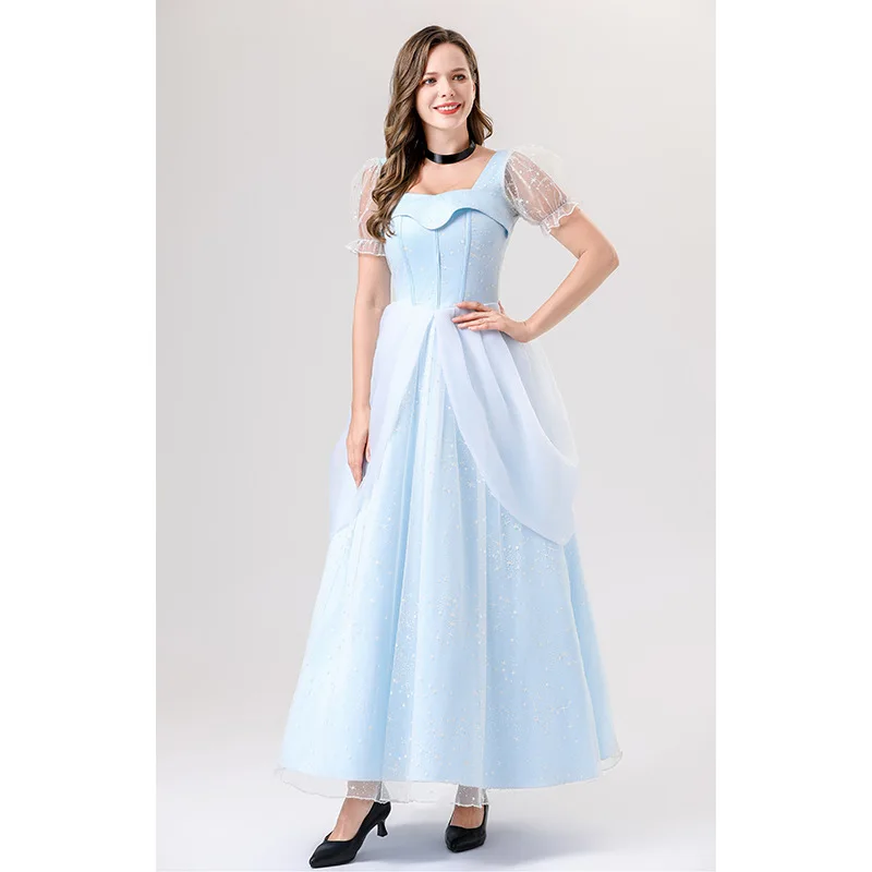 Sexy Fantasia Anime Fairy Tales Cinderella Maid Fancy Ball Gown Halloween Snow White Princess Cosplay Costume