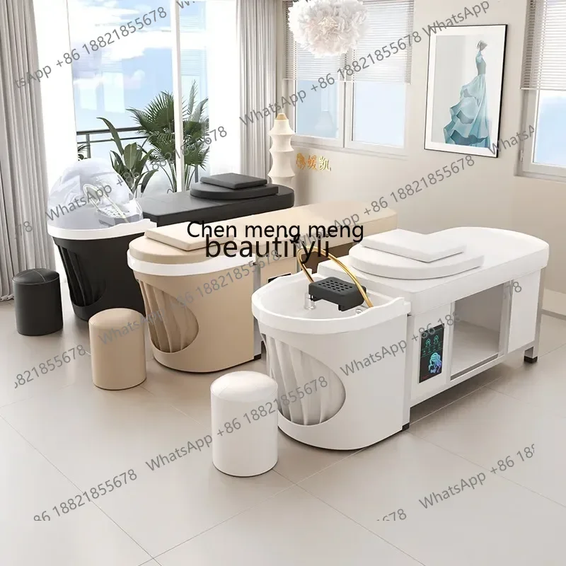 X 32 سرير شامبو لعلاج الشعر من الفولاذ المقاوم للصدأ، صالون حلاقة، صالون تجميل خاص، مركز صحي، سرير للعناية بفروة الرأس