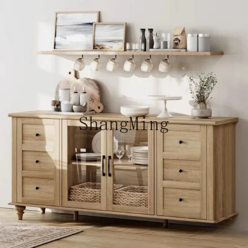 

SM Entrance Multifunctional Drawer Storage Cabinet Small Apartment Mid-Century Style Floor Standing Style