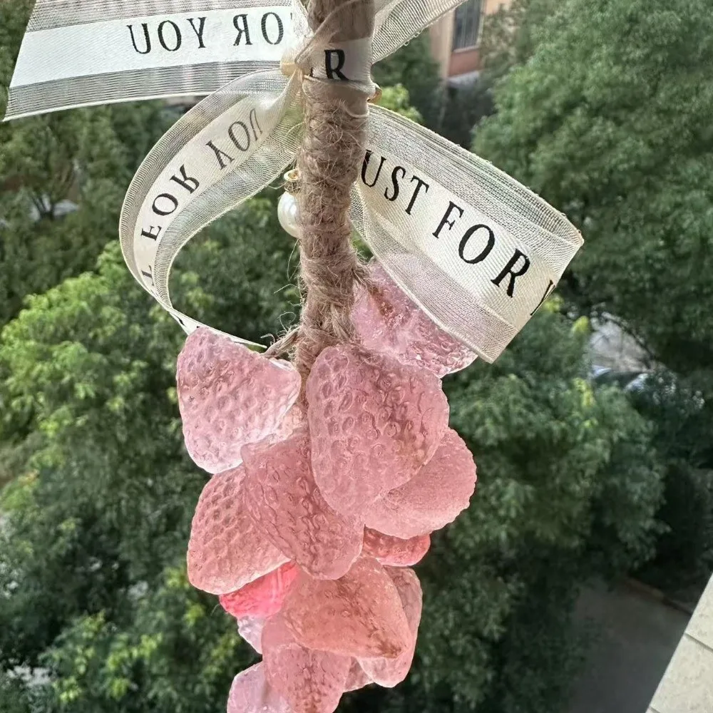 

Gifts Portable Crystal Grape Soap Washed Fruity Strawberry String Pink Crystal Soaps Can Be Hung Aromatherapy Pendant