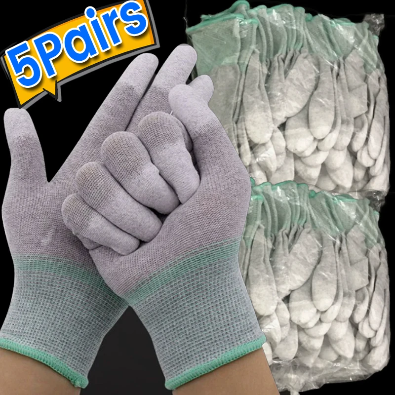 ESD Anti Static Gloves PU Coated Finger for Computer Phone Repair Protection Tool Electronic Maintenance Non Slip Working Gloves