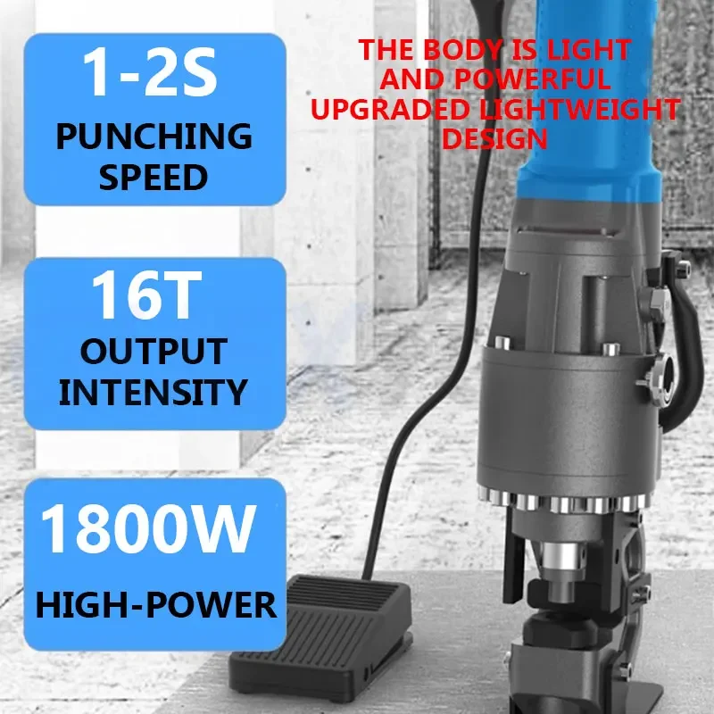 Hydrauliczna dziurkarka ręczna elektryczna do profili kątowych, mała dziurkarka do profili kątowych ze stali nierdzewnej.