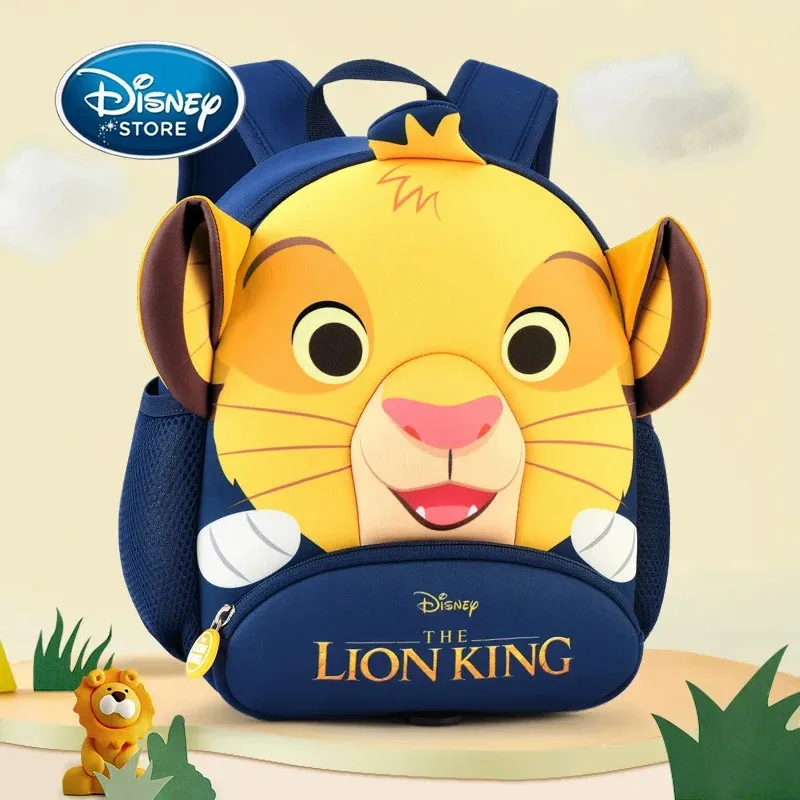 

Рюкзак с защитой от потери для мальчиков Disney, детский школьный рюкзак для детского сада, фильмы Диснея, Король Лев, Симба, детская сумка, подарок на день рождения