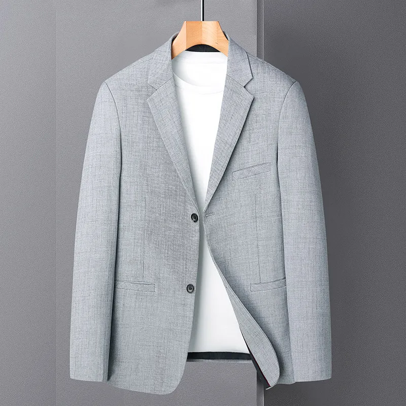 

Timeless Style Men's Blazers Blue Black Khaki Suit Jackets Spring Summer Autumn Outfits Male Office Fashion Look Daily Clothes