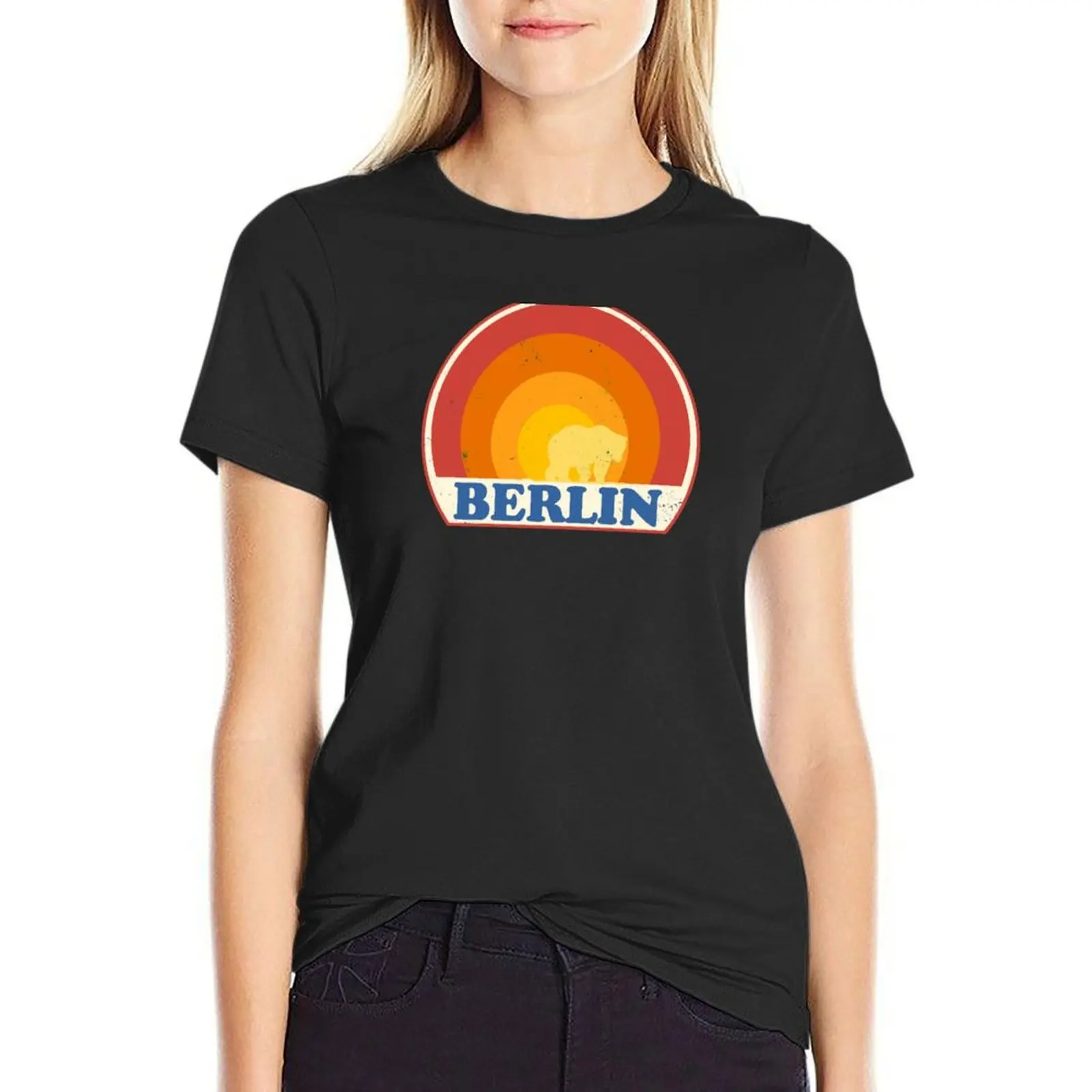 Berlin Bear Shirt Vintage Berlin T-Shirt cute clothes female lady clothes cute tops t-shirt dress for Women plus size