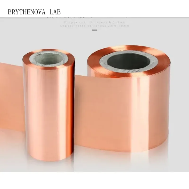 2Meters length 100mm width 0.1mm-1mm T2 Copper Strip 0.01x100mm 0.02x100mm 0.03x100mm 99.90% T2 Foil Copper Tape