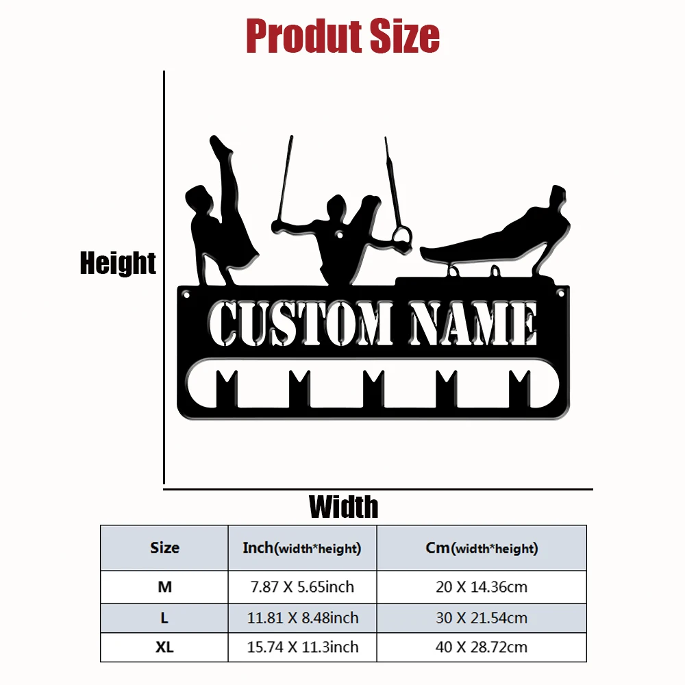1pc Custom Fitness Metal Medal Hanger Holder,Personalized Football Number Medal Display Rack for Sports Awards,Home Decor Gift view 4