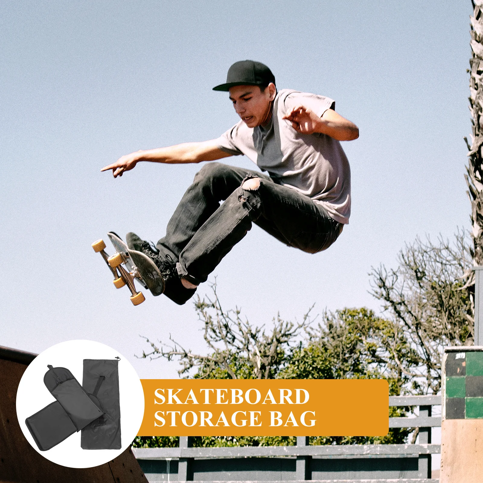 

Convenient Skateboard Shoulder Bag Proper Size Easy Storage Skateboard Protector Pouch Skateboarding Sling Bag