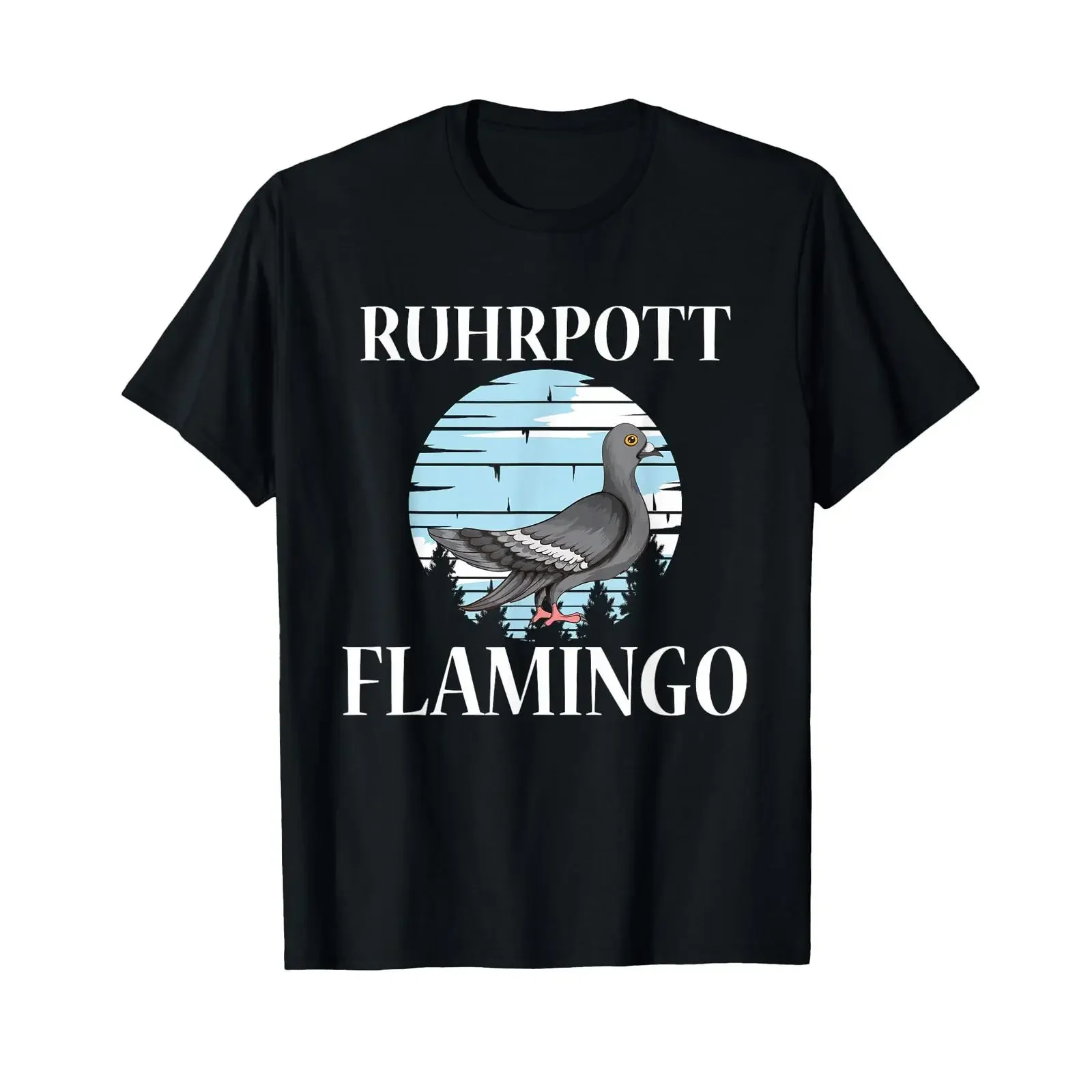 Ruhrpott Flamingo Dove Ruhr Area Known Fun T Shirt vintage Washed Stylish Casual streetwear Soft graphic fashion Breathable