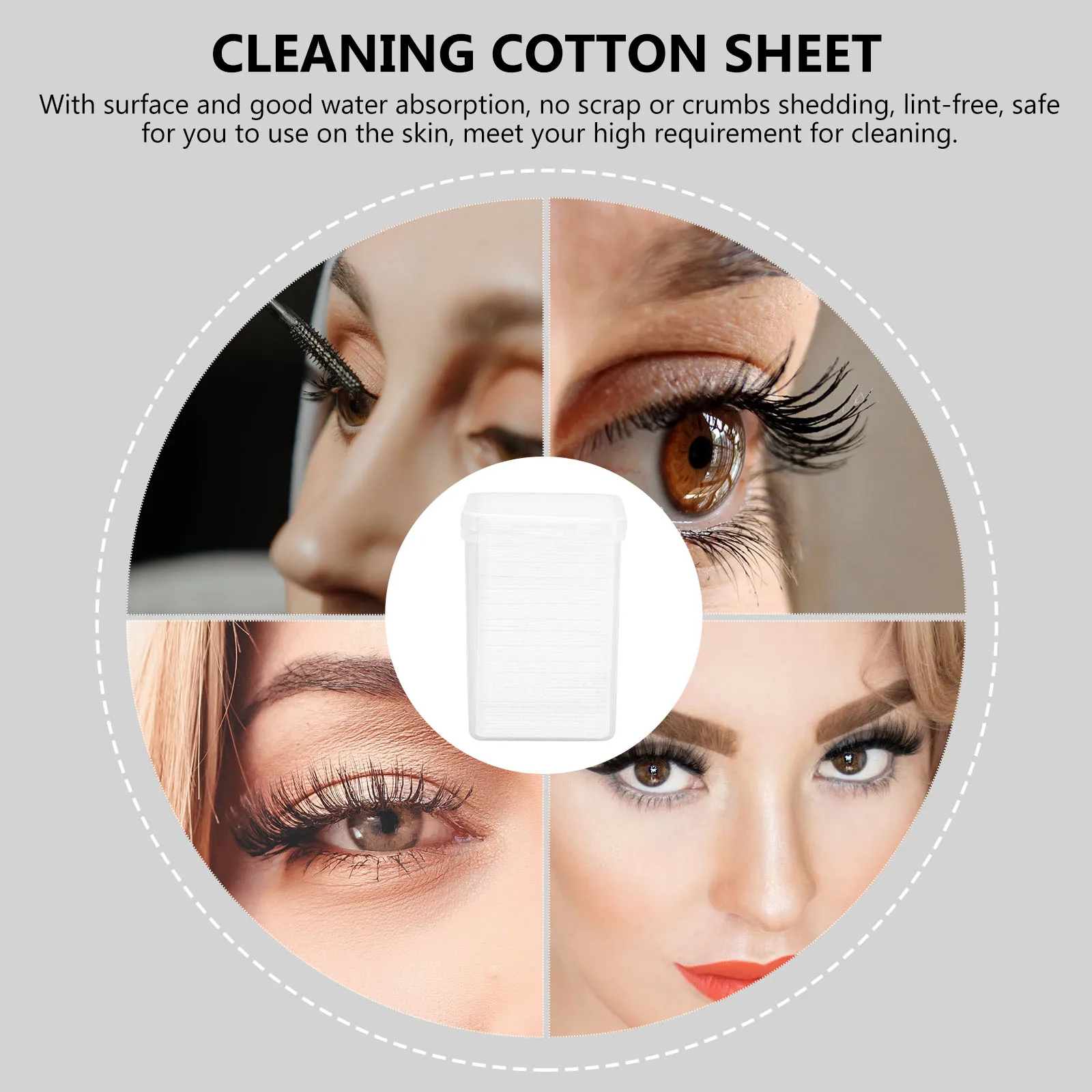 

600 Pcs Glue Cleaning Pads Eyelash Extension Bottle Wipes Adhesive Remover Cotton