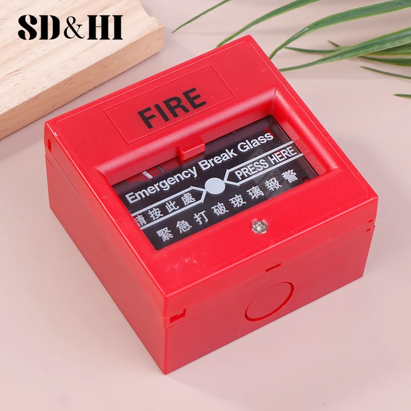 Red Fire Alarm Breaking Glass Release Emergency Door Release Glass Release Switch Swtich Breaking Glass Release Switch
