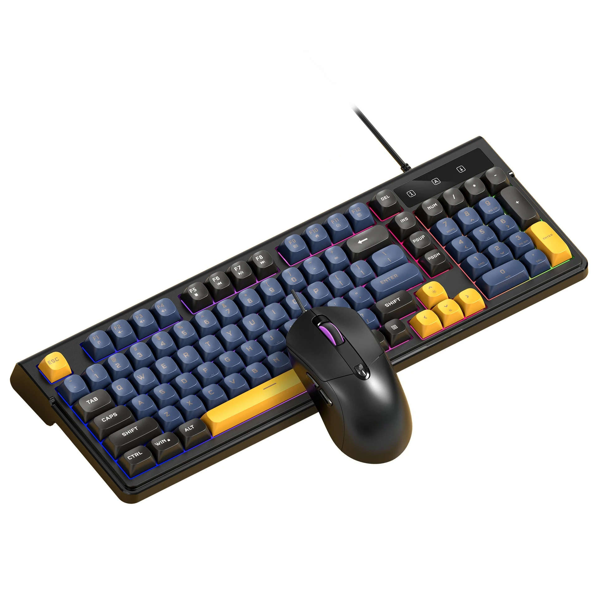 Game keyboard Mouse set Gaming luminous color matching keyboard
