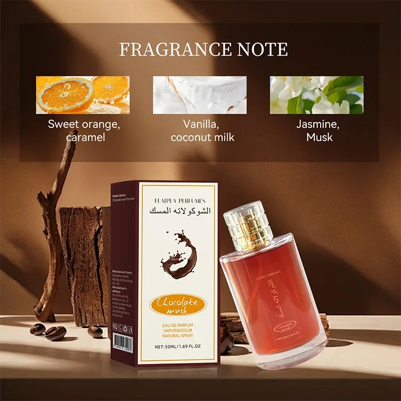 Perfume De mujer Eau De Chocolate, almizcle, Perfume árabe De alta calidad, fragancia duradera, fragancia ligera De feromonas, larga duración