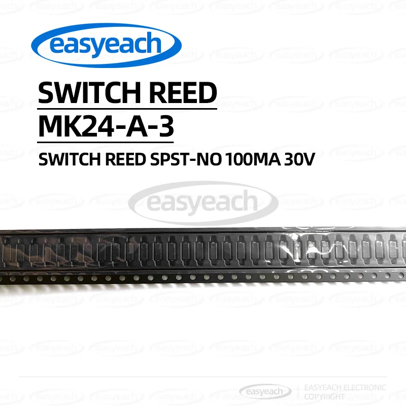 5pcs MK24-A-3 Reed Switch SPST-NO 100mA 30V Linear Hall Sensor Reed Switch, SMD Reed Sensor 0.3 A
