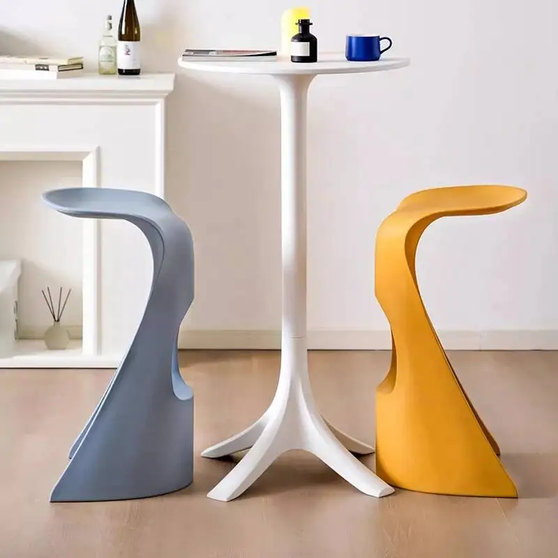 Bar Chair Modern Plastic Living Room Furniture Chairs Height Interior Accessories Nordic Chair Creative Elegance Bar Art Chairs