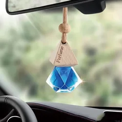 Automotive Decoration Car Hanging Glass Bottle Empty Perfume Auto Aromatherapy Fragrance Pendent Bottle Perfume Diffuser