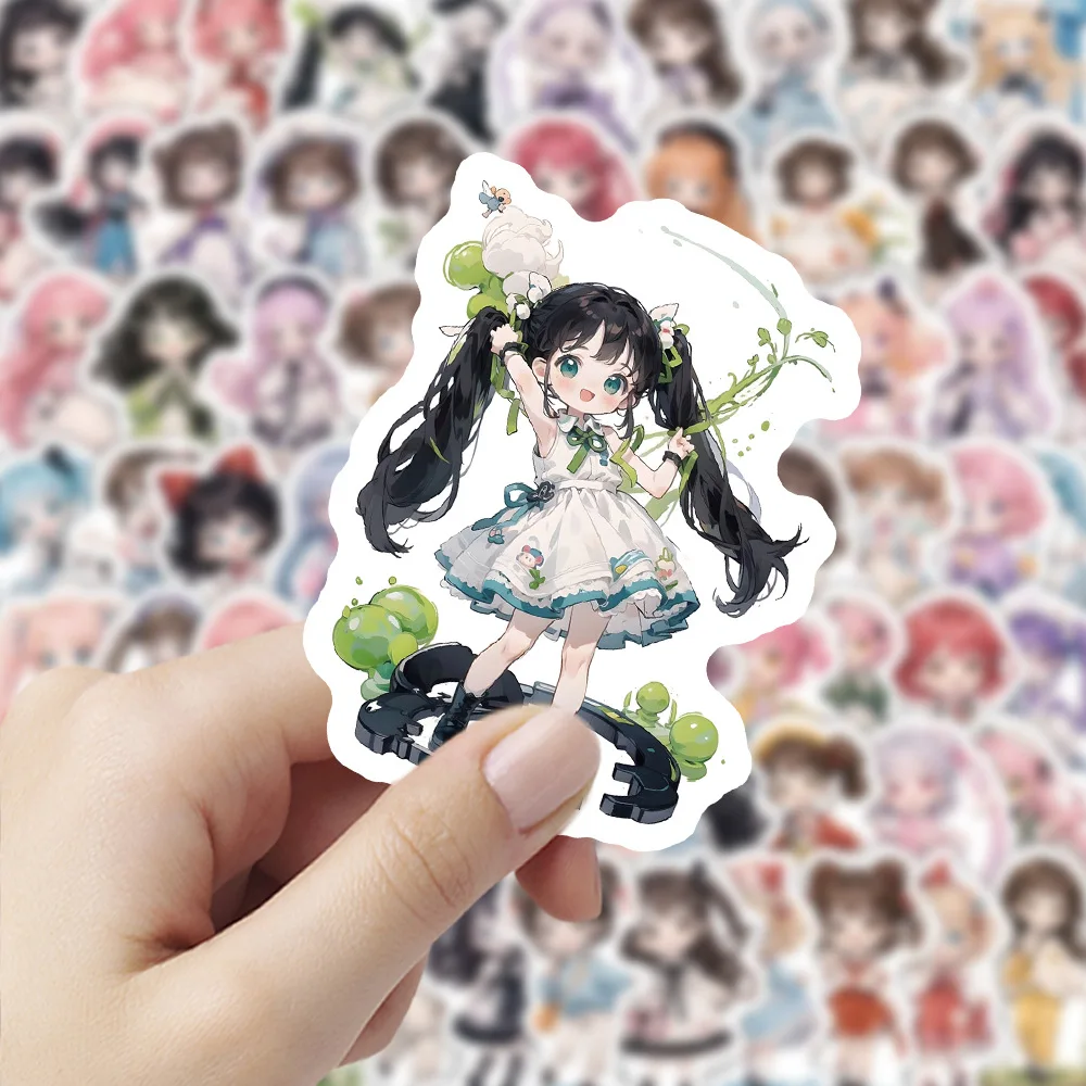 

100PCS Cute Loli Girls Graffiti Stickers Cartoon Decorative Mobile Phone Case Suitcase Notebook DIY Kids Toys Gifts Stickers