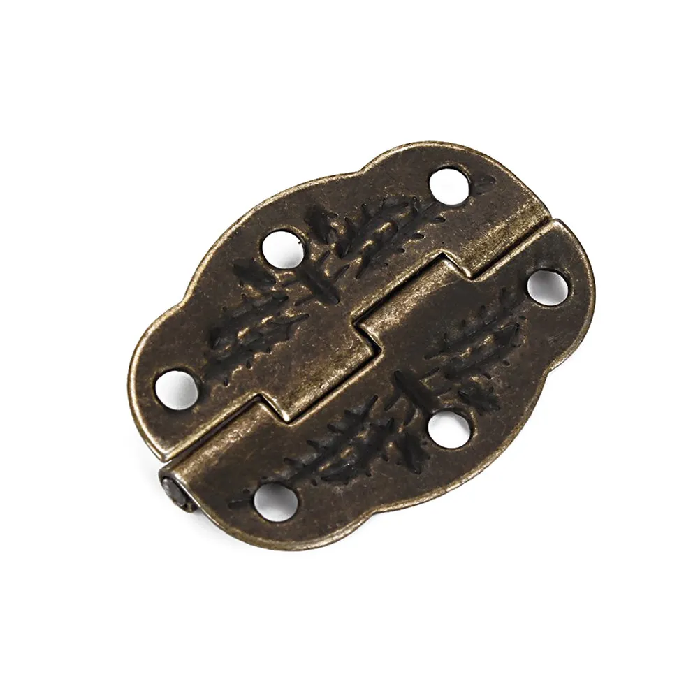20Pcs Decorative Mini Butt Hinges Bronze Iron Hardware Set 30x21mm for Storage Boxes Jewelry Cases Cigar Guitar Tailpieces