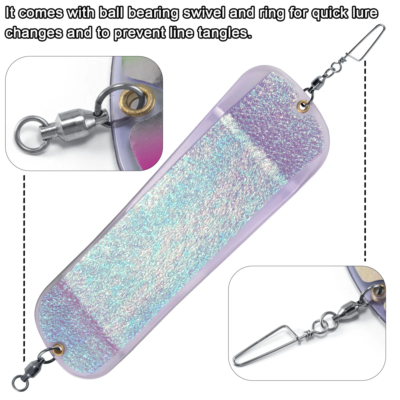 Fishing Flasher Diving Board for Salmon Trolling Rig Fishing Diver Deep Sea Fishing Lure 28cm ABS Plastic UV Reflective Sticker