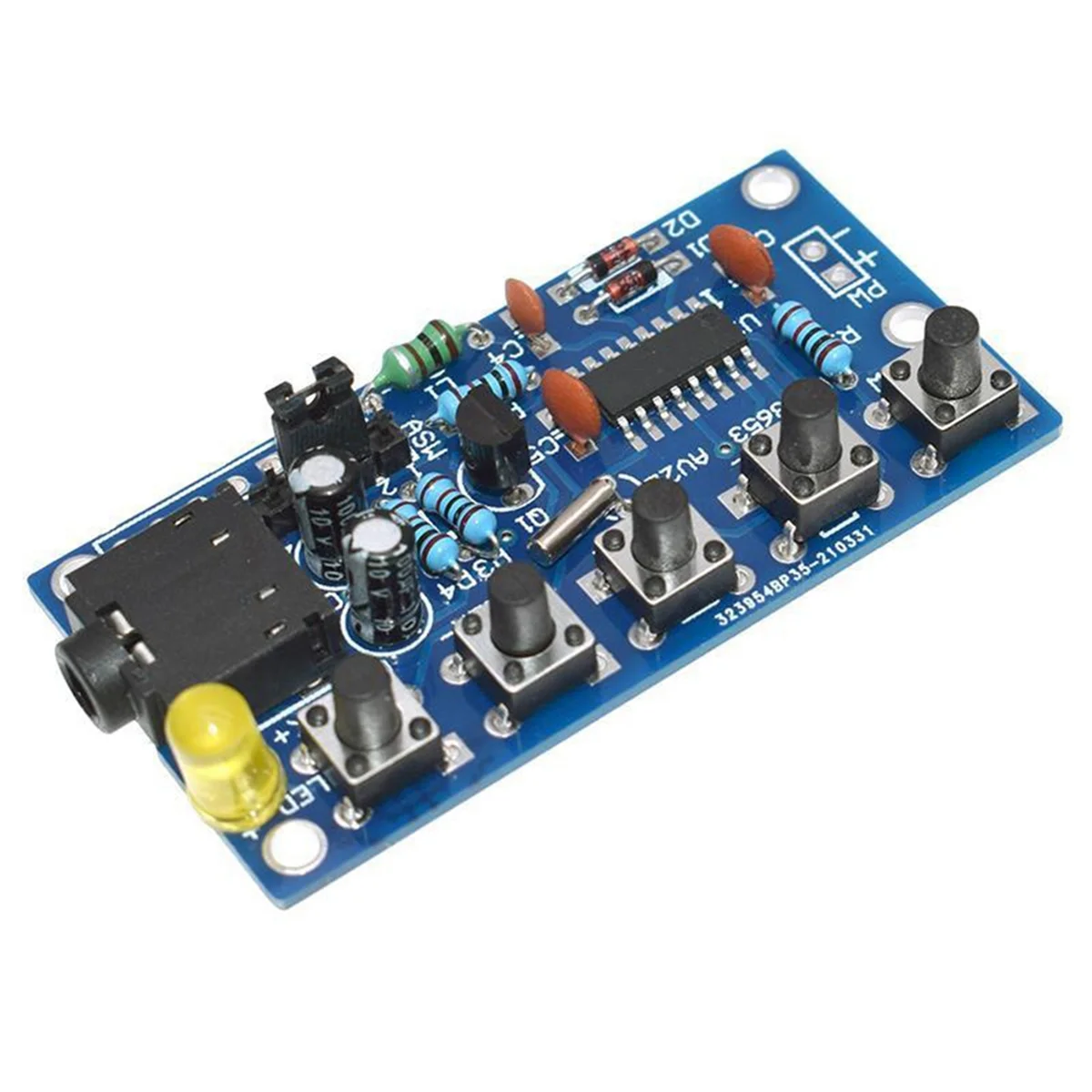 RDA5807 DIY Electronic Kits Wireless Stereo FM Radio Receiver Module PCB 76MHz-108MHz DC