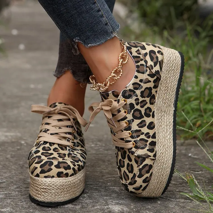 

canvas hemp rope sole casual single shoes, large-sized thick-soled height-increasing casual single shoes, women's cloth shoes
