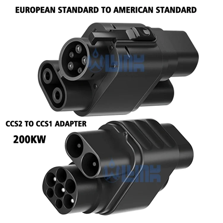 Adapter Ccs2 To Ccs1 Dc Fast Ev Charger 200a Ccs 2 To Ccs 1 Ev Connector For Electric Car