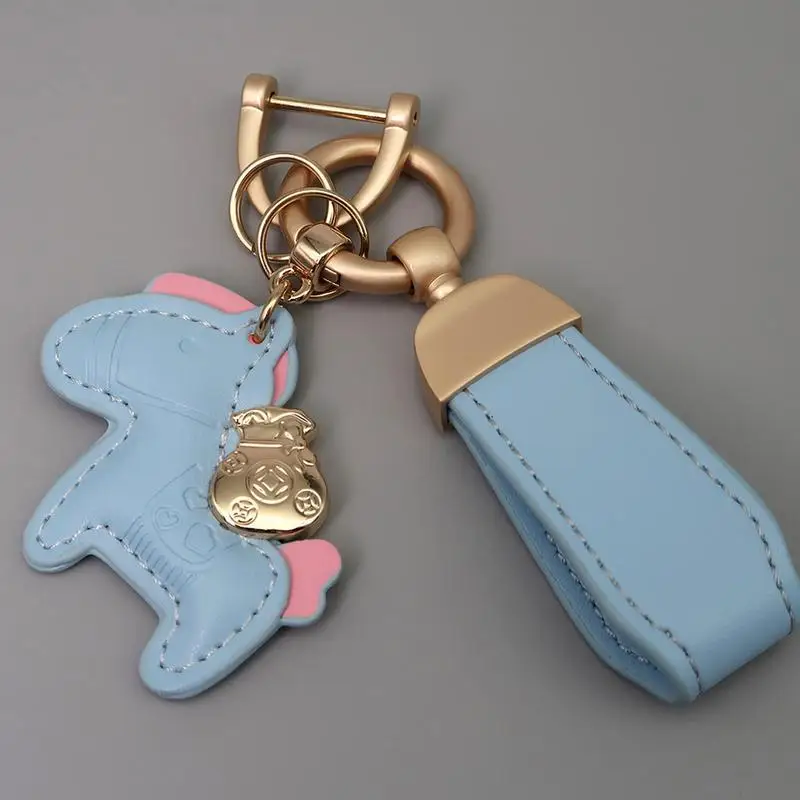 portable Horse Bag Charm Key Chain PU Leather Decoration Pendant Backpack Charm Exquisite Car Purse Bag Ornament Collection