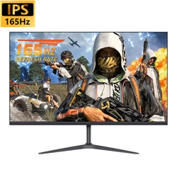 FYHXele-Monitor FHD de 27 pulgadas para juegos, pantalla plana IPS, 165Hz, 1ms, respuesta, compatible con sincronización adaptativa, libre, 100% sRGB, con HDMI, DP, USB