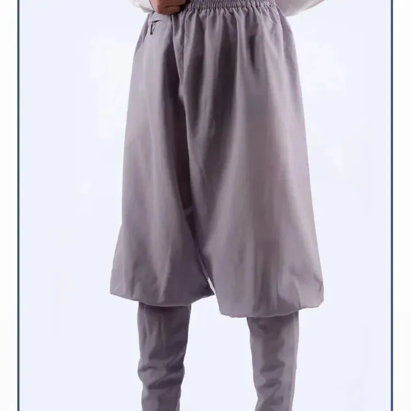 Image 7: Pantalon de moine cambrique en coton d'été, pantalon bouddhiste Zen, bas chinois traditionnel, bouddha Shaolin, pantalon de moine Kung Fu khj