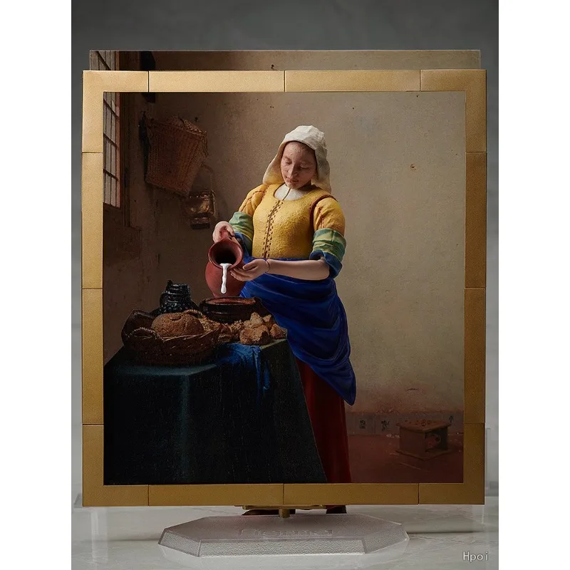Max Factory Echte FREEing Echte Figma-serie SP-165 Desk Art Gallery - Vermeer's Works - The Maid Pouring Milk Model Toy